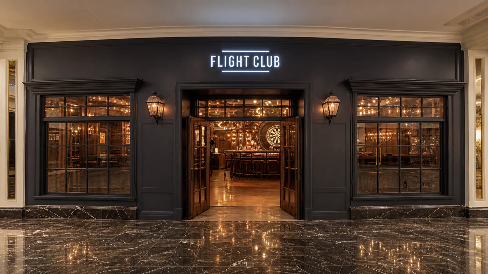 Flight Club Las Vegas storefront entrance at the Grand Canal Shoppes